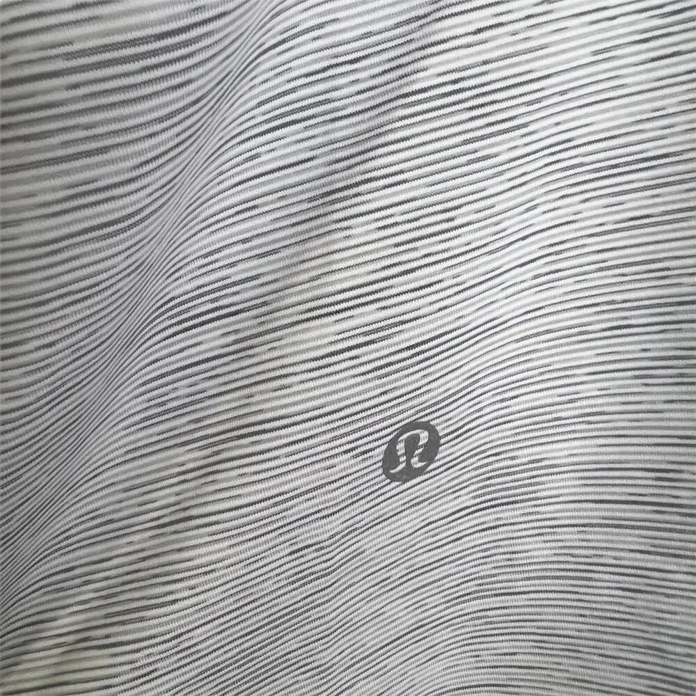 Lululemon Women's 6 Tank Top Light Gray Orange Criss Cross Back Fitted Stretch‎ - Picture 6 of 7